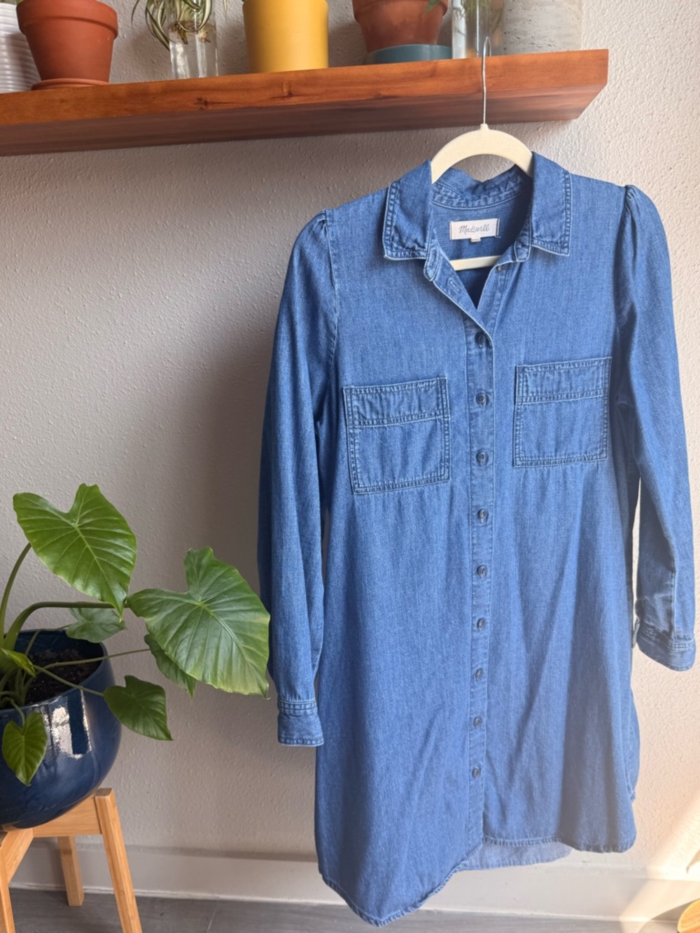 Madewell Indigo Denim Shirt Dress